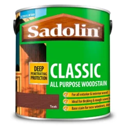 Sadolin Classic All Purpose Woodstain Teak - 2.5L -Home Decor Shop 12806188 1894951407289581