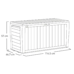 Keter Marvel Plus Outdoor Garden Storage Box 270L - Brown -Home Decor Shop 12808515 2804900072272276