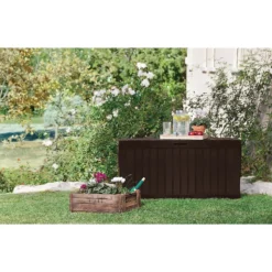 Keter Marvel Plus Outdoor Garden Storage Box 270L - Brown -Home Decor Shop 12808515 7684900072042860