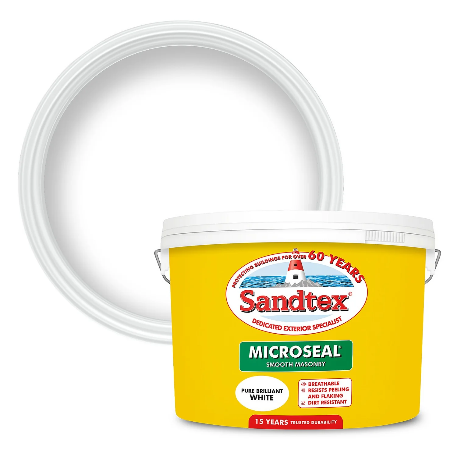Sandtex® Ultra Smooth Masonry Paint Pure Brilliant White - 10L 1 Sandtex® Ultra Smooth Masonry Paint Pure Brilliant White - 10L