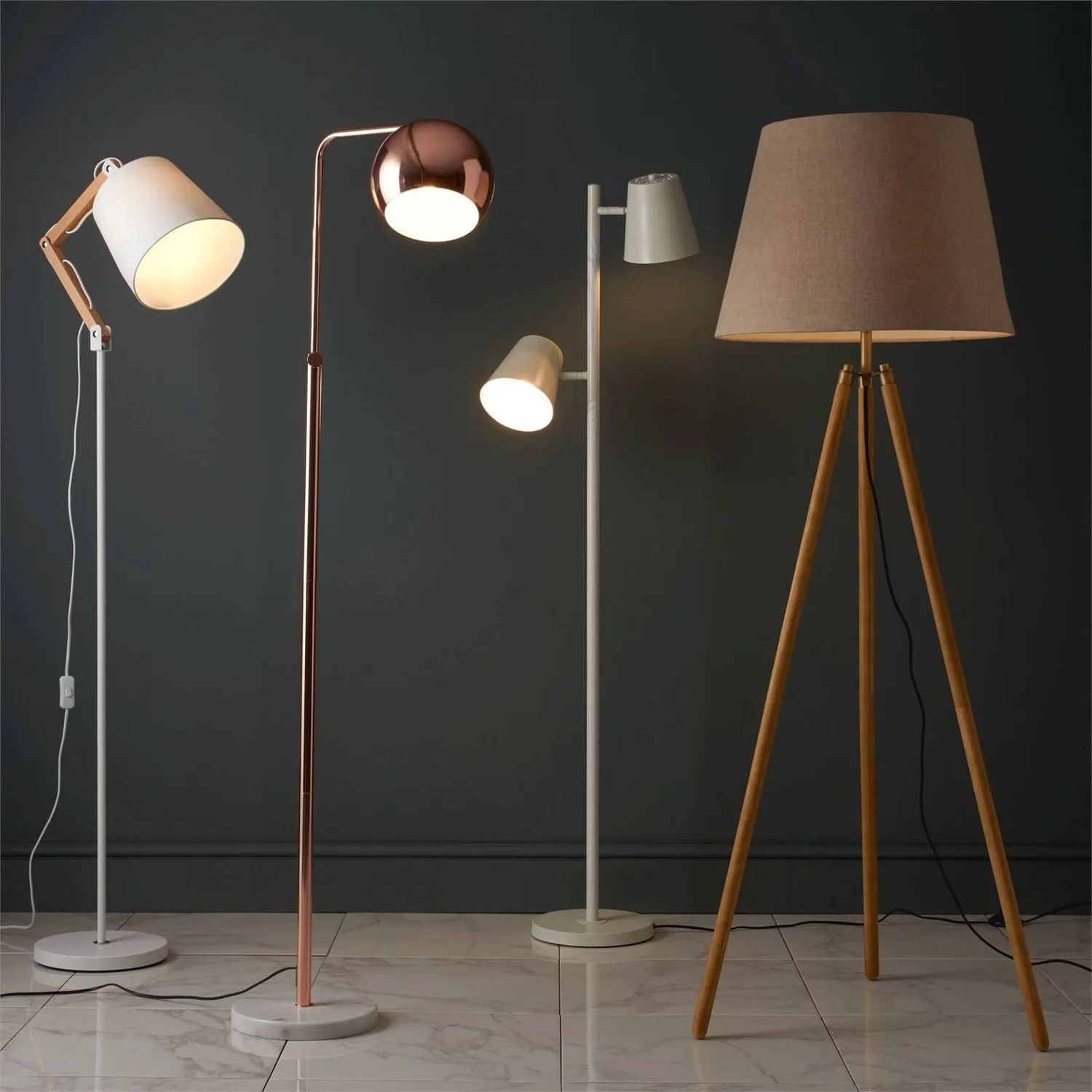 Caleb Floor Lamp - White 4 Caleb Floor Lamp - White - Image 4