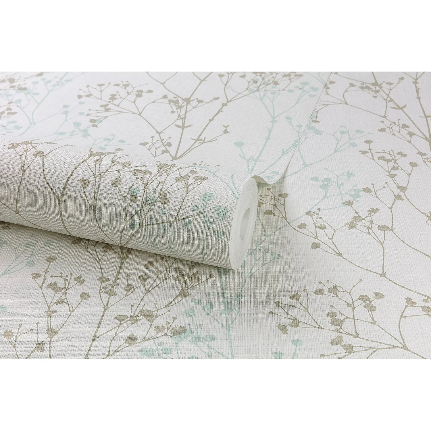 Grandeco Scandi Sprig Wallpaper - Grey & Teal 3 Grandeco Scandi Sprig Wallpaper - Grey & Teal - Image 3