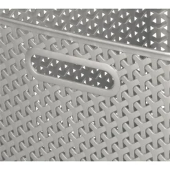 Curver My Style Large Rectangular Plastic Storage Basket - Grey - 18L -Home Decor Shop 12814518 1804832988746814