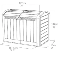Keter Store It Out Ultra Outdoor Garden Storage Shed - Beige & Brown - 2000L -Home Decor Shop 12815621 9184833203934891
