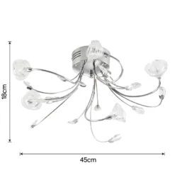 Flora 5 Lamp Semi-Flush Ceiling Light 13 Flora 5 Lamp Semi-Flush Ceiling Light -Home Decor Shop 12815958 1754938641863368