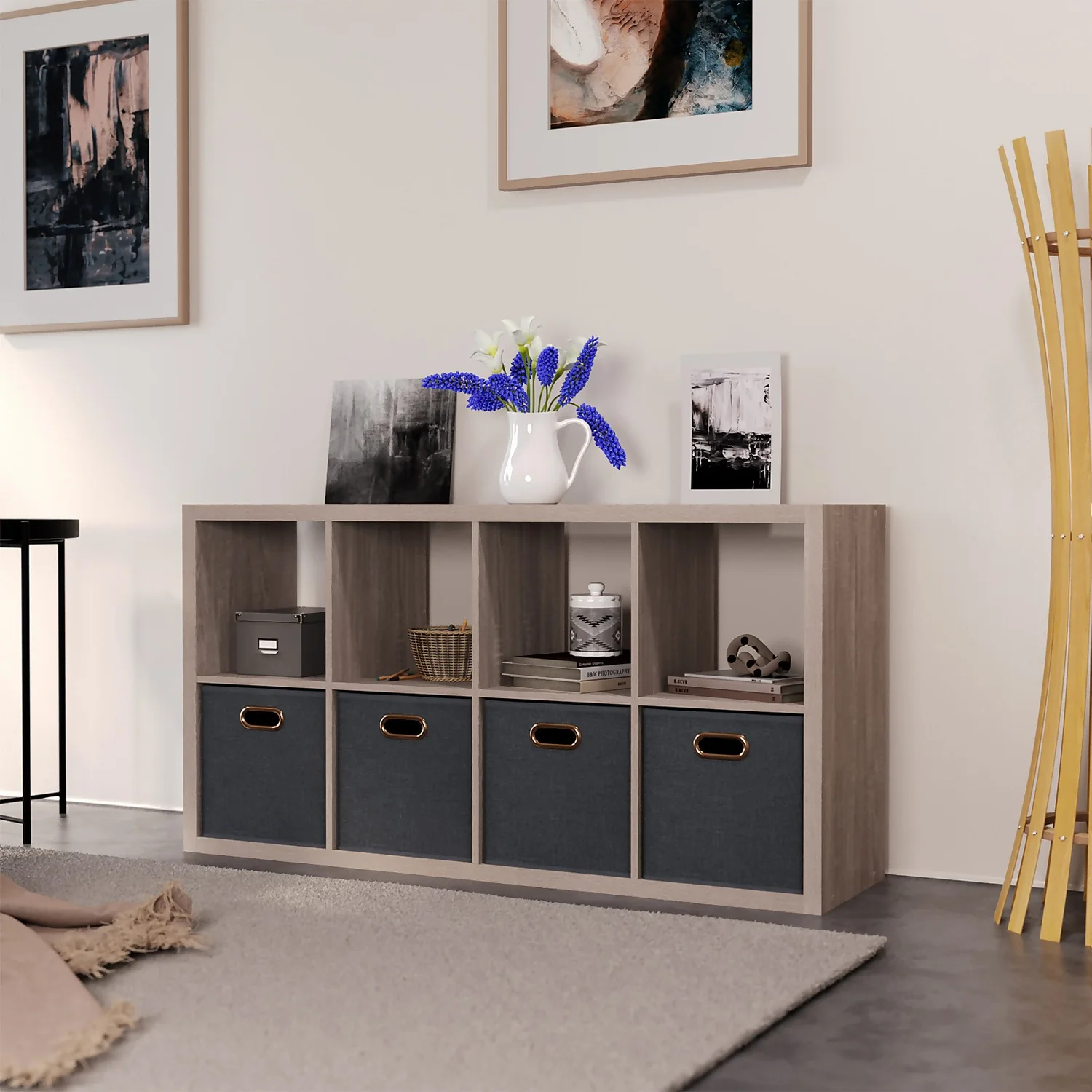 Clever Cube 4x2 Storage Unit - Grey Oak 2 Clever Cube 4x2 Storage Unit - Grey Oak - Image 2
