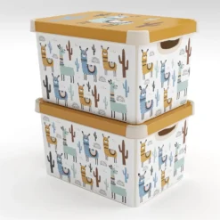 Curver Stockholm Llama Plastic Deco Storage Box - Multi-Coloured - 22L 13 Curver Stockholm Llama Plastic Deco Storage Box - Multi-Coloured - 22L -Home Decor Shop 12824053 2554832983038804