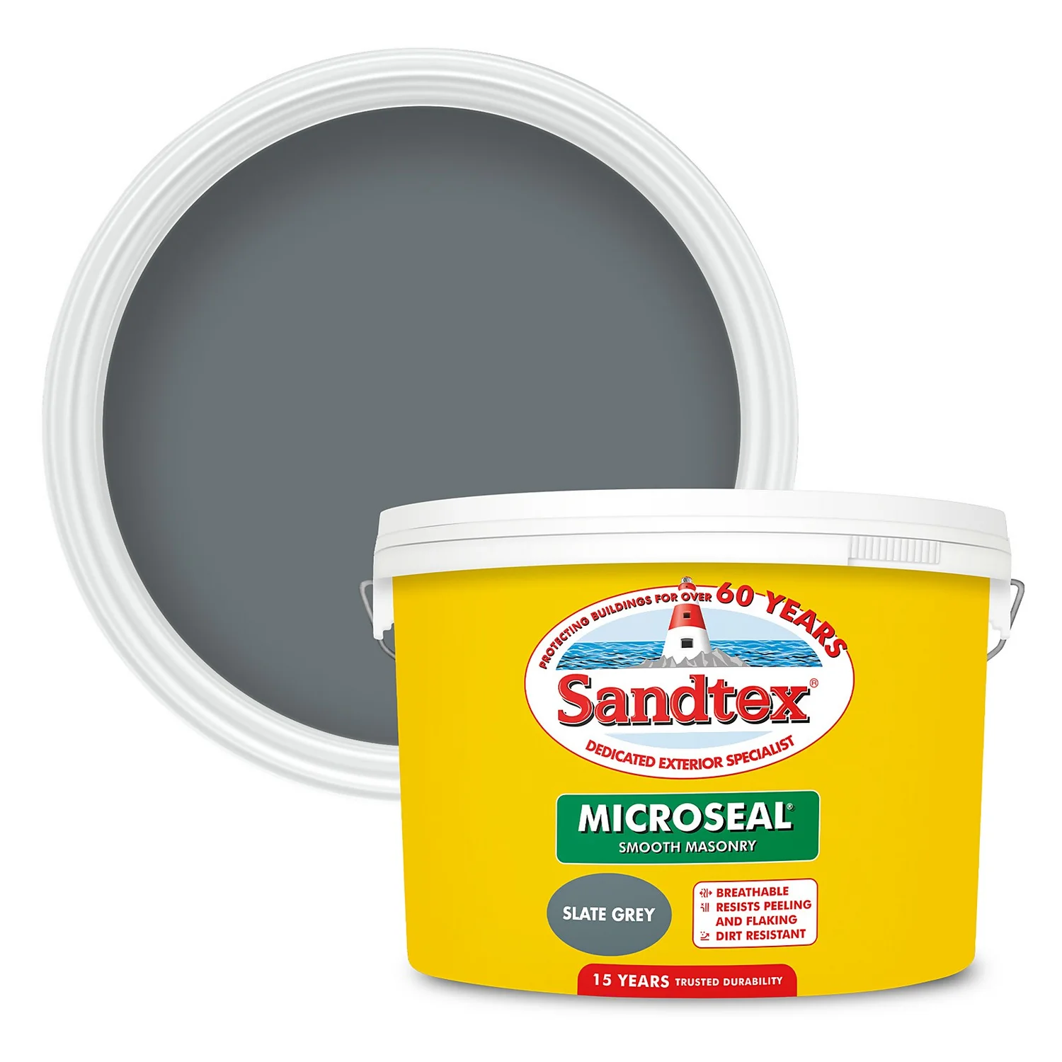 Sandtex® Ultra Smooth Masonry Paint Slate Grey - 10L 1 Sandtex® Ultra Smooth Masonry Paint Slate Grey - 10L