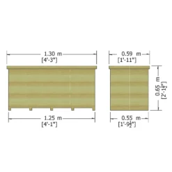 Shire Tongue & Groove Wooden Storage Box - 4x2ft -Home Decor Shop 12887189 1604851576664698