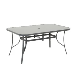 Rowly 6 Seater Garden Dining Set With Parasol -Home Decor Shop 12887808 5744843690412079