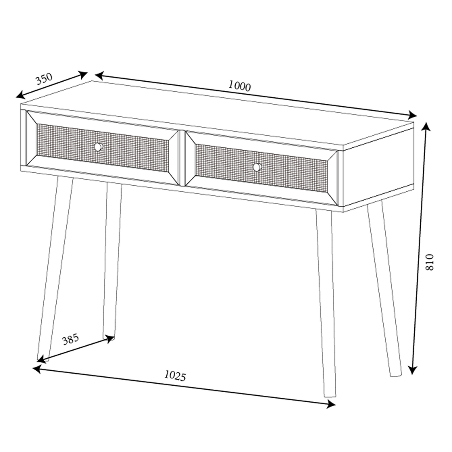 Kubu Rattan Console Desk 9 Kubu Rattan Console Desk - Image 9
