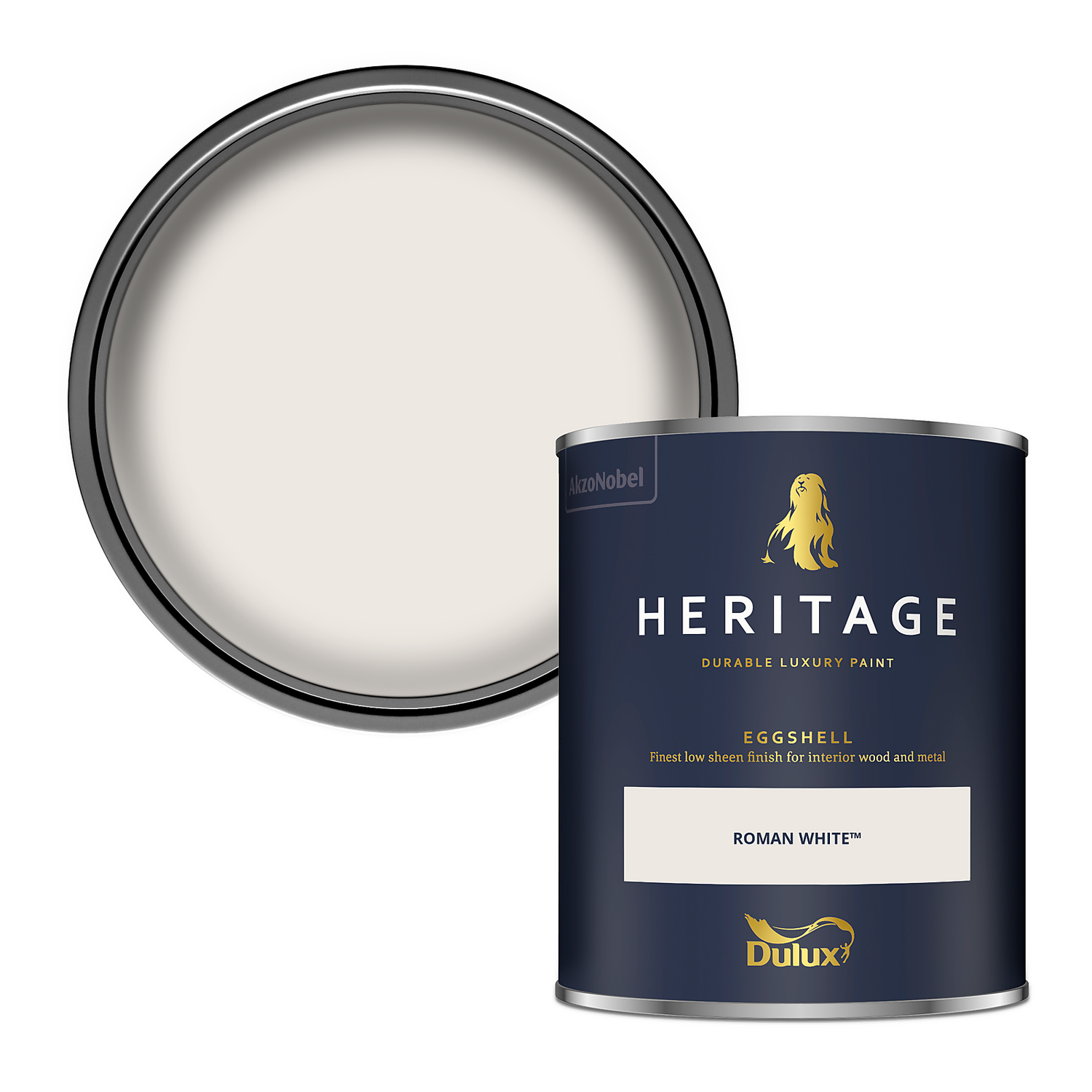 Dulux Heritage Eggshell Paint Roman White - 750ml 1 Dulux Heritage Eggshell Paint Roman White - 750ml