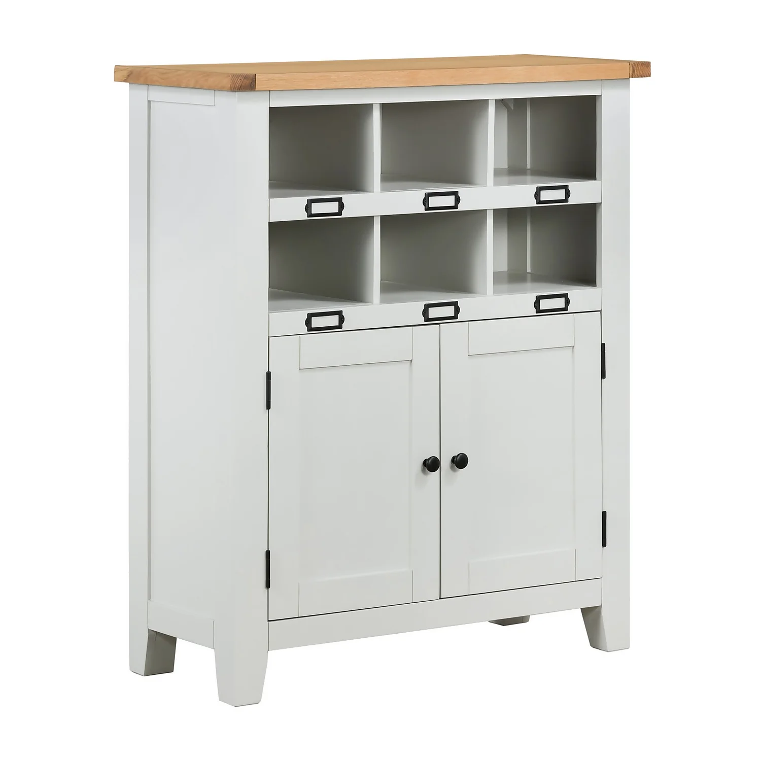 Ashstead Shoe Cupboard - Oak & Ivory 1 Ashstead Shoe Cupboard - Oak & Ivory