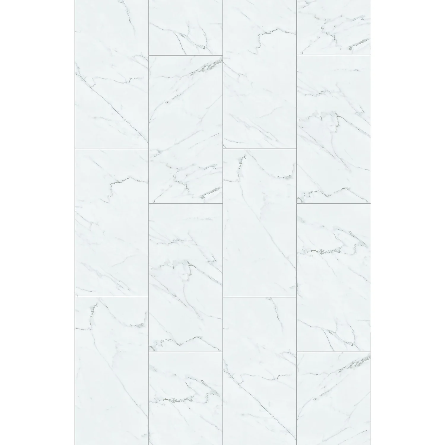 Plancs White Marble Self-Adhesive Vinyl Floor Tile - 5pc Pack Covers 0.93sqm 1 Plancs White Marble Self-Adhesive Vinyl Floor Tile - 5pc Pack Covers 0.93sqm
