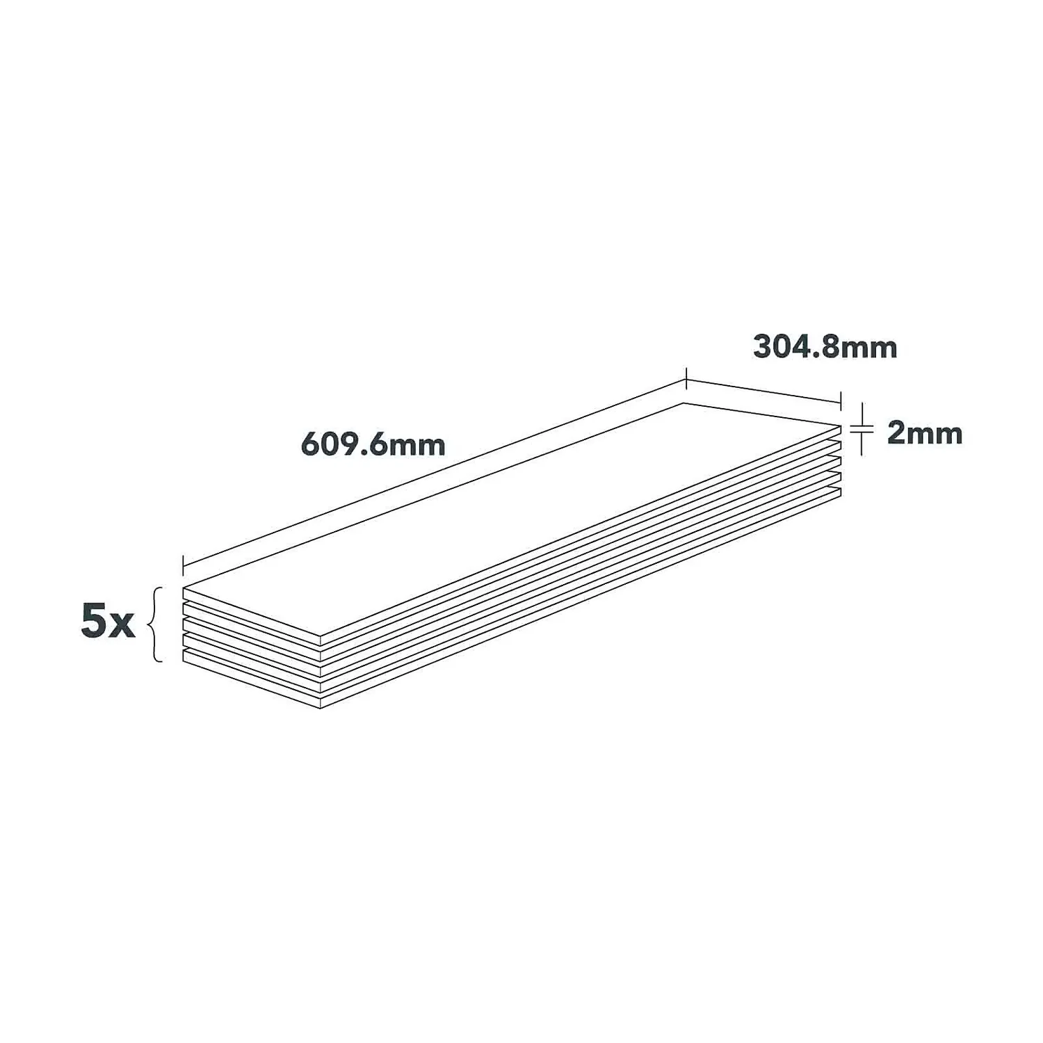 Plancs Black Slate Self-Adhesive Vinyl Floor Tile - 5pc Pack Covers 0.93sqm 4 Plancs Black Slate Self-Adhesive Vinyl Floor Tile - 5pc Pack Covers 0.93sqm - Image 4