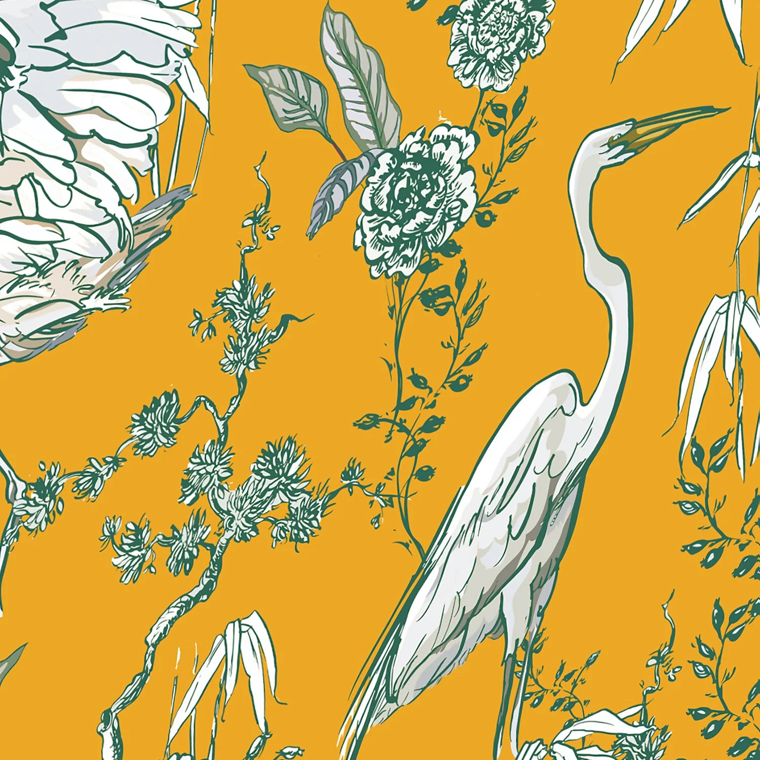 Curver Stockholm Stork Deco Storage Box - Yellow - 22L 4 Curver Stockholm Stork Deco Storage Box - Yellow - 22L - Image 4