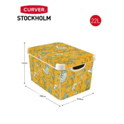 Curver Stockholm Stork Deco Storage Box - Yellow - 22L 11 Curver Stockholm Stork Deco Storage Box - Yellow - 22L -Home Decor Shop 13169628 7774898511971226
