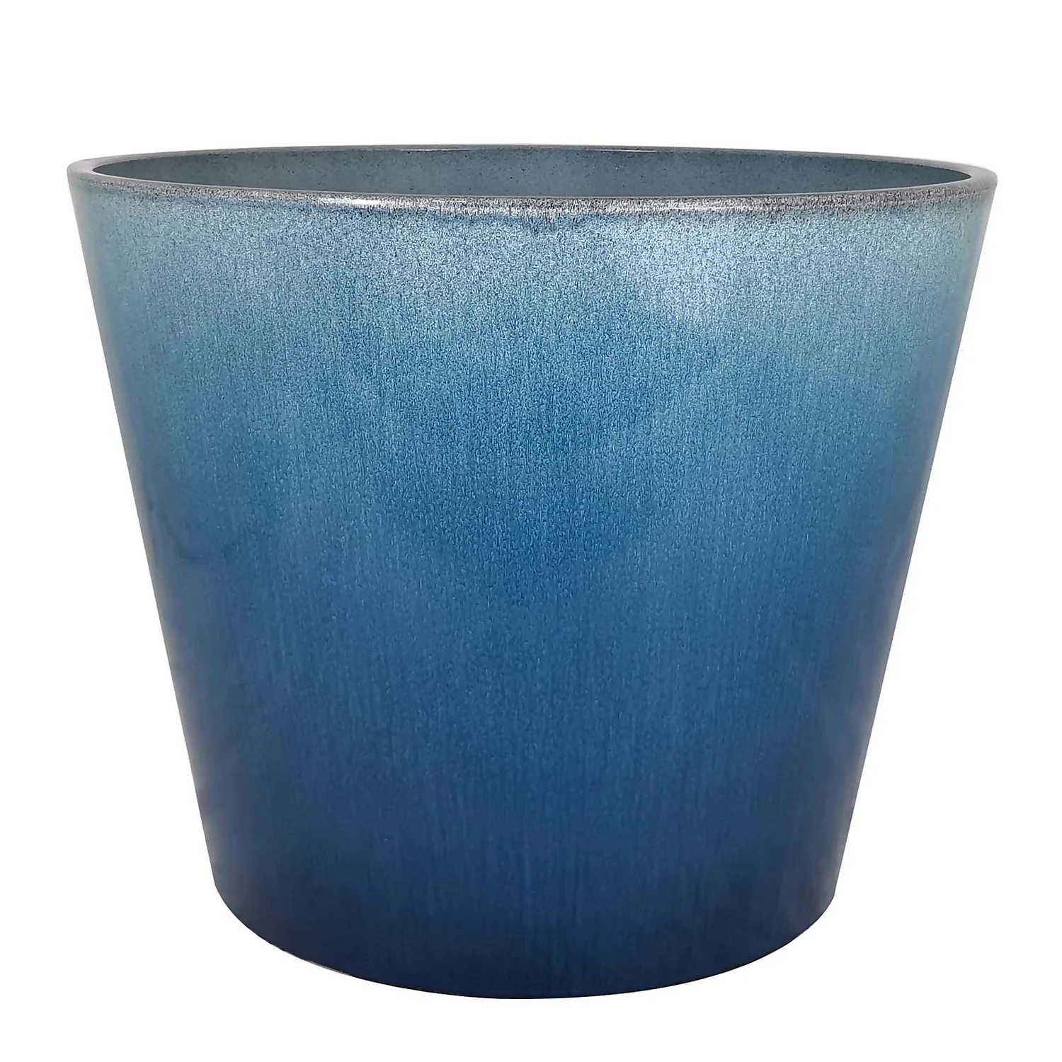 Glazed Finish Blue Planter - 50cm 1 Glazed Finish Blue Planter - 50cm