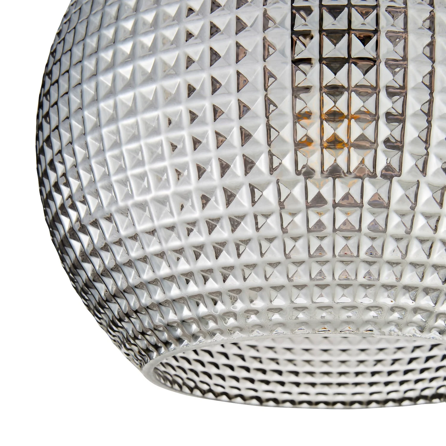 Safi Glass Flush Pendant - Chrome Smoke 4 Safi Glass Flush Pendant - Chrome Smoke - Image 4