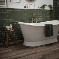 Country Living Artisan Moss Green Ceramic Wall Tile 75 X 150mm - 0.5sqm Pack -Home Decor Shop 13220561 1404909608188466