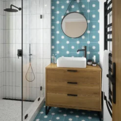 Country Living Starry Skies Peacock Teal Porcelain Wall & Floor Tile - 200 X 200mm - 0.52sqm Pack 14 Country Living Starry Skies Peacock Teal Porcelain Wall & Floor Tile - 200 X 200mm - 0.52sqm Pack -Home Decor Shop 13220582 1344909608317976