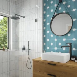 Country Living Starry Skies Peacock Teal Porcelain Wall & Floor Tile - 200 X 200mm - 0.52sqm Pack 13 Country Living Starry Skies Peacock Teal Porcelain Wall & Floor Tile - 200 X 200mm - 0.52sqm Pack -Home Decor Shop 13220582 1554909608383346