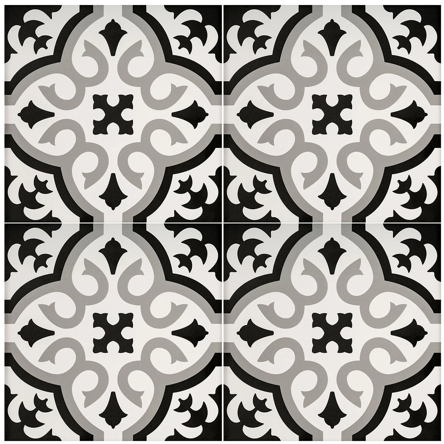 Fiore Classic Grey Porcelain Wall & Floor Tile 200 X 200mm - 0.52sqm Pack 3 Fiore Classic Grey Porcelain Wall & Floor Tile 200 X 200mm - 0.52sqm Pack - Image 3