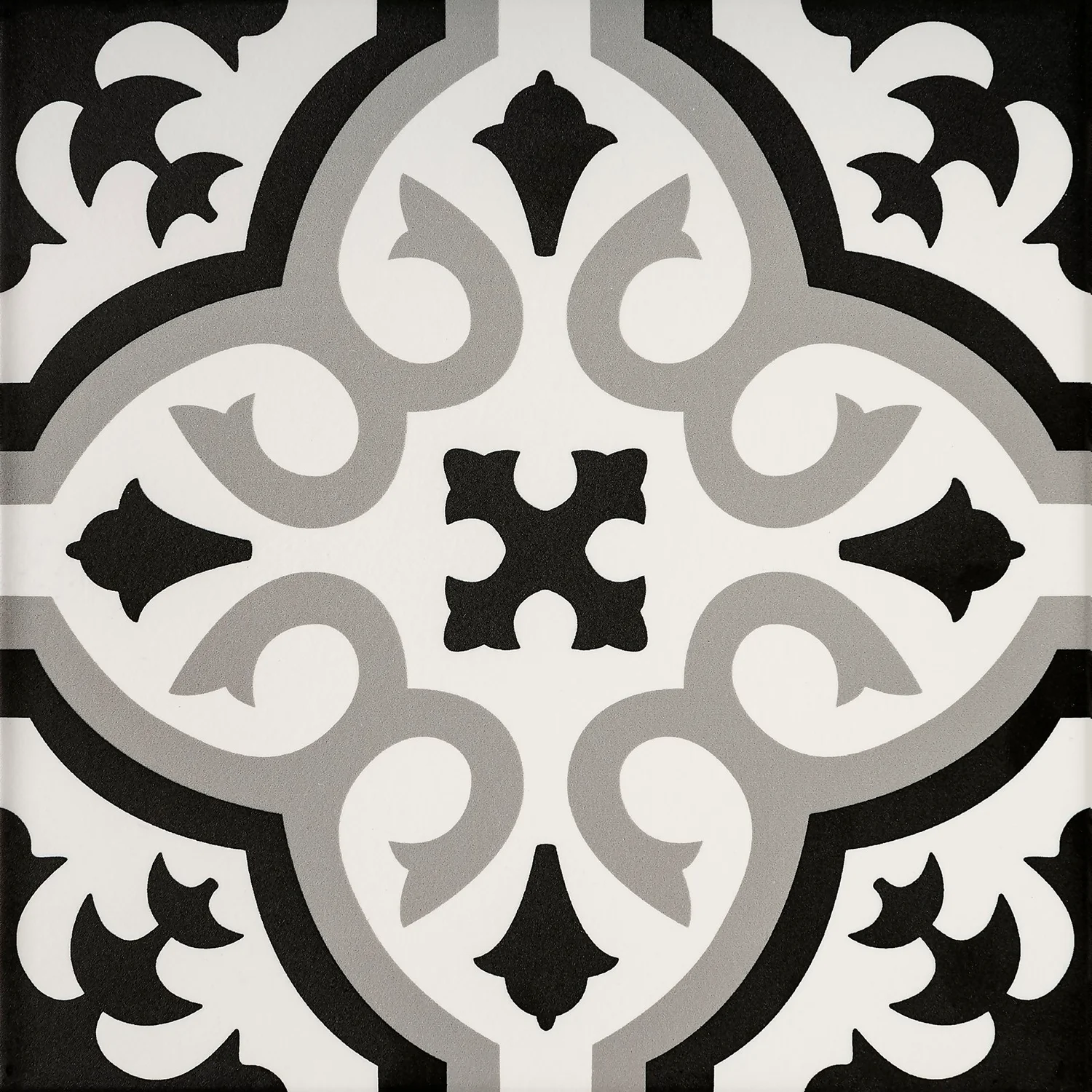 Fiore Classic Grey Porcelain Wall & Floor Tile 200 X 200mm - 0.52sqm Pack 2 Fiore Classic Grey Porcelain Wall & Floor Tile 200 X 200mm - 0.52sqm Pack - Image 2