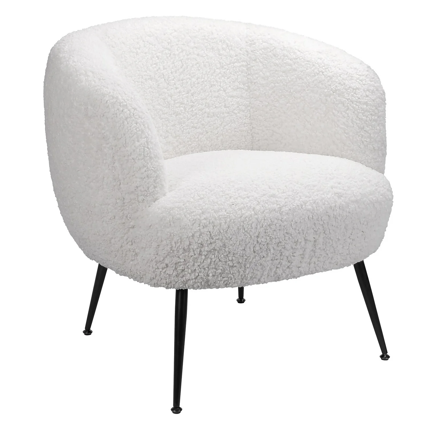 Tori Boucle Tub Chair - White 1 Tori Boucle Tub Chair - White