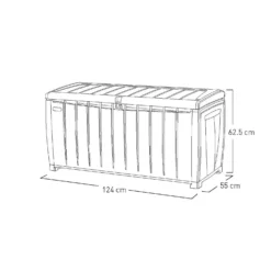 Keter Ace Outdoor Garden Storage Box 124 X 55 X 62.5 Cm - Grey And Black 17 Keter Ace Outdoor Garden Storage Box 124 X 55 X 62.5 Cm - Grey And Black -Home Decor Shop 13432924 1804947994784994