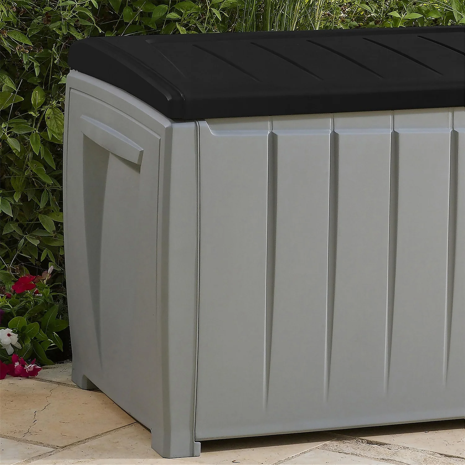 Keter Ace Outdoor Garden Storage Box 124 X 55 X 62.5 Cm - Grey And Black 8 Keter Ace Outdoor Garden Storage Box 124 X 55 X 62.5 Cm - Grey And Black - Image 8