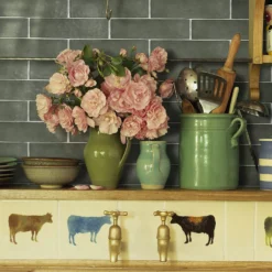 New Arrival 1 Country Living Artisan Moss Green Ceramic Wall Tile 75 X 300mm - 0.5sqm Pack