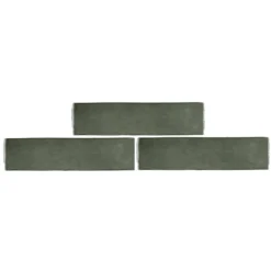 Country Living Artisan Moss Green Ceramic Wall Tile 75 X 300mm - 0.5sqm Pack -Home Decor Shop 13433220 1824916414534970