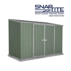 Absco 10 X 5ft Space Saver Metal Pent Shed - Green -Home Decor Shop 13440844 2134929185801898