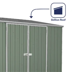 Absco 10 X 5ft Space Saver Metal Pent Shed - Green -Home Decor Shop 13440844 2144929185574147