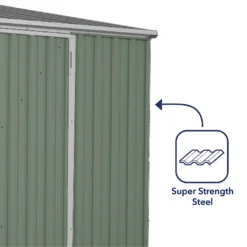 Absco 10 X 5ft Space Saver Metal Pent Shed - Green -Home Decor Shop 13440844 4854929185755203