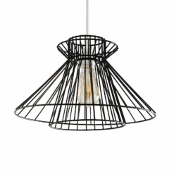 Dalston Wire Easy Fit Light Shade - Black -Home Decor Shop 13453792 1034915323279483