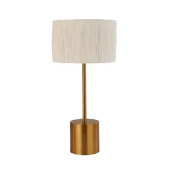 Raffia Table Lamp - White & Gold -Home Decor Shop 13525827 8214956834947295