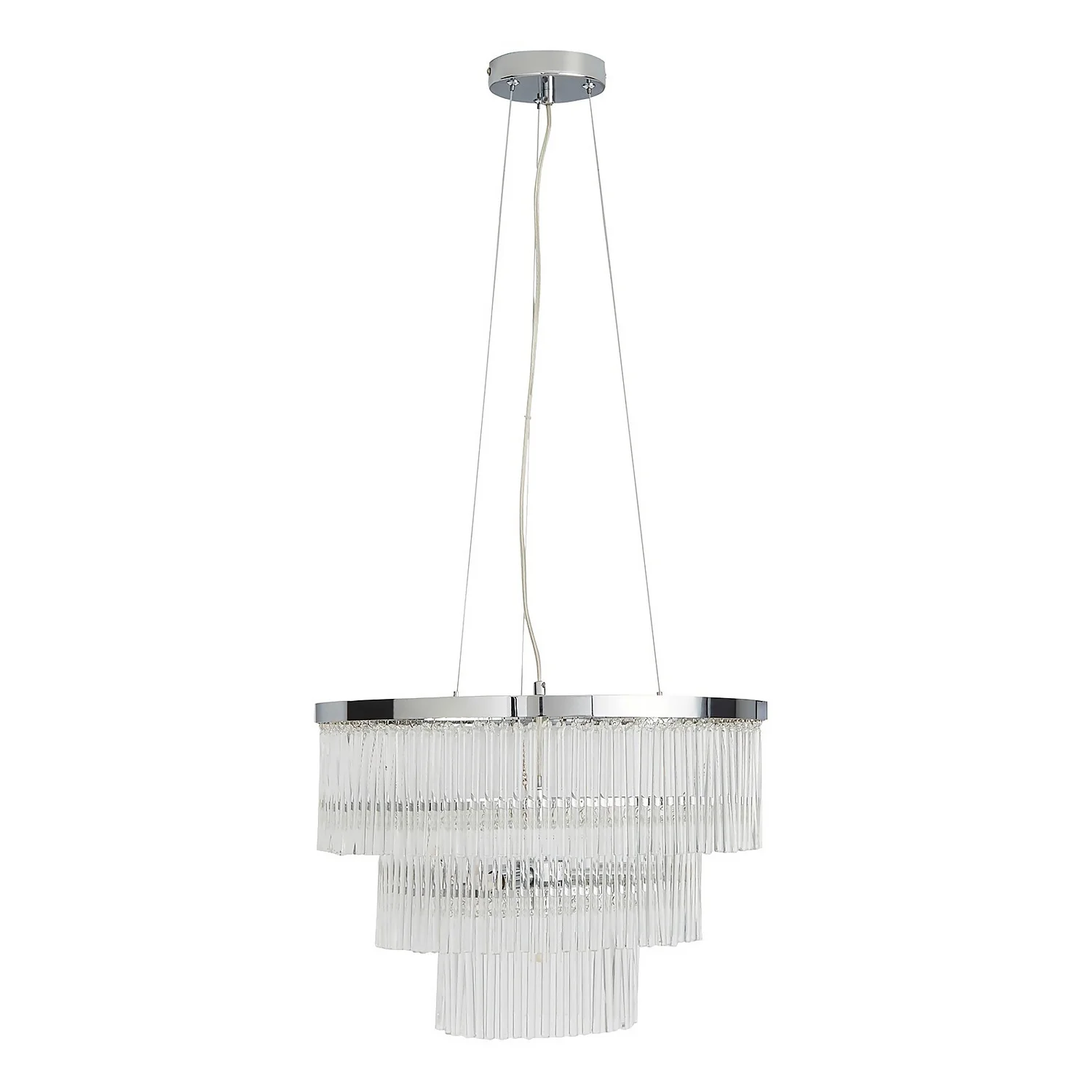 Highgate 3 Tier Pendant Light - Chrome 3 Highgate 3 Tier Pendant Light - Chrome - Image 3