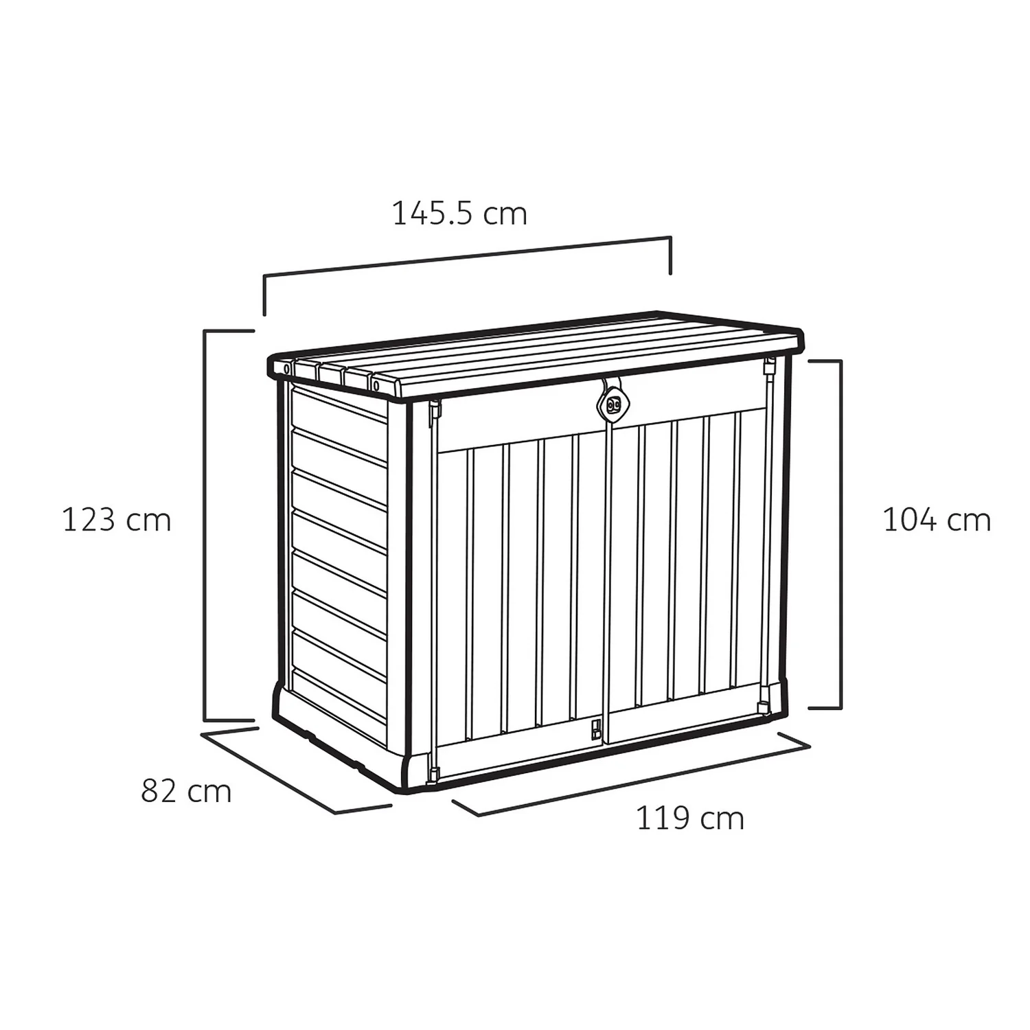 Keter Store It Out Ace Outdoor Garden Storage Shed 1200L - Grey / Graphite 3 Keter Store It Out Ace Outdoor Garden Storage Shed 1200L - Grey / Graphite - Image 3