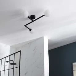 Hawkhill Bathroom Semi Flush Light - 3lt Black 11 Hawkhill Bathroom Semi Flush Light - 3lt Black -Home Decor Shop 13794230 5924957104688203