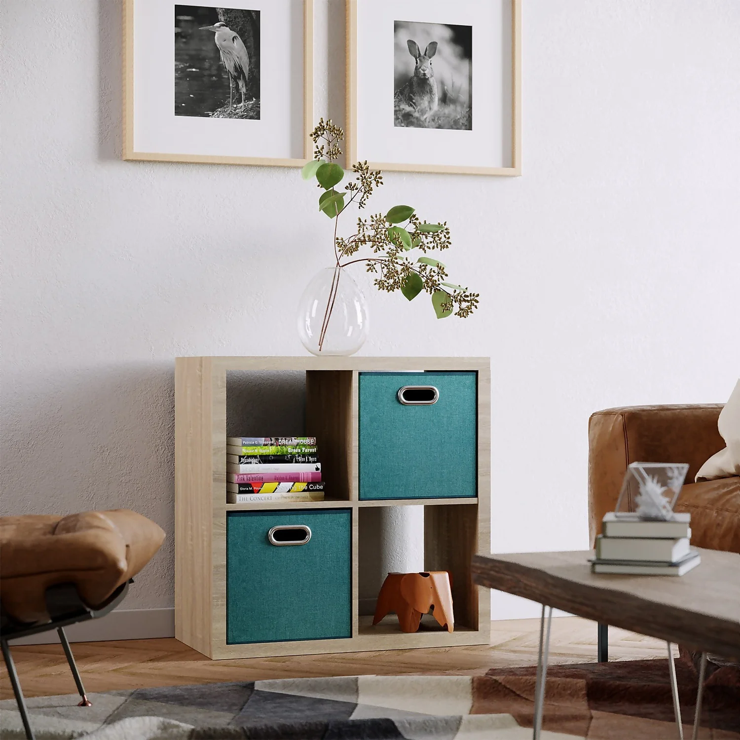 Clever Cube Fabric Insert - Set Of 2 - Jade Green 2 Clever Cube Fabric Insert - Set Of 2 - Jade Green - Image 2