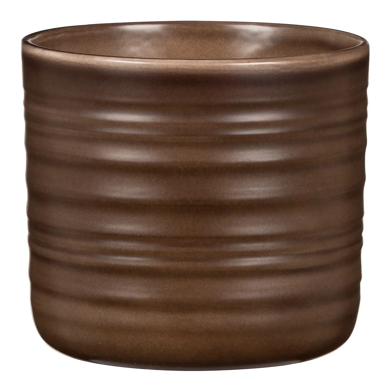 Scheurich Ripple Brown Indoor Pot - 28cm 1 Scheurich Ripple Brown Indoor Pot - 28cm