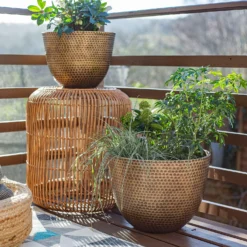 Suva Hammered Pot Bronze - 31cm -Home Decor Shop 13973654 1365011805726502