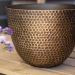Suva Hammered Pot Bronze - 31cm -Home Decor Shop 13973654 1945011805825082