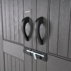 Lifetime 7x7ft Outdoor Storage Shed - Rough-Cut Grey -Home Decor Shop 13997403 1835000055142995