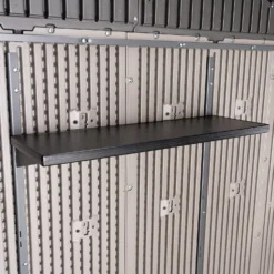 Lifetime 7x7ft Outdoor Storage Shed - Rough-Cut Grey -Home Decor Shop 13997403 5775000055102387