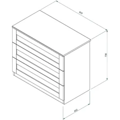 House Beautiful Realm Wide Chest Of Drawers - White Shaker (W) 900mm X (H) 756mm -Home Decor Shop 13999806 1485005576232628