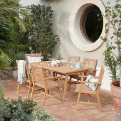 Miri 6 Seater Wooden Garden Dining Set -Home Decor Shop 14183988 1955022106791384