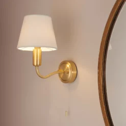 Naim Bathroom Wall Light - Brass Effect -Home Decor Shop 14301821 2755038439435883